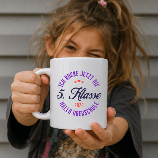 Ich rocke jetzt die 5. Klasse Tasse 2026 - Geschenk Schulwechsel - Ansicht 2