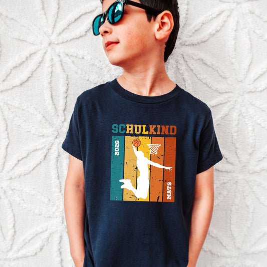Schulkind Basketball T-Shirt - personalisiert mit Name & Schuljahr - Ansicht 2