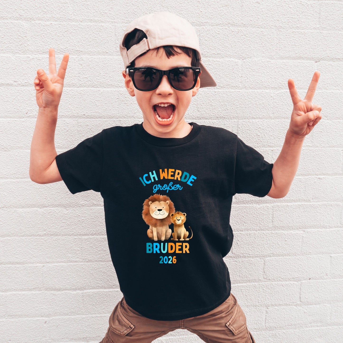 Ich werde großer Bruder Shirt - personalisiert mit Jahreszahl - Geschwister Outfit
