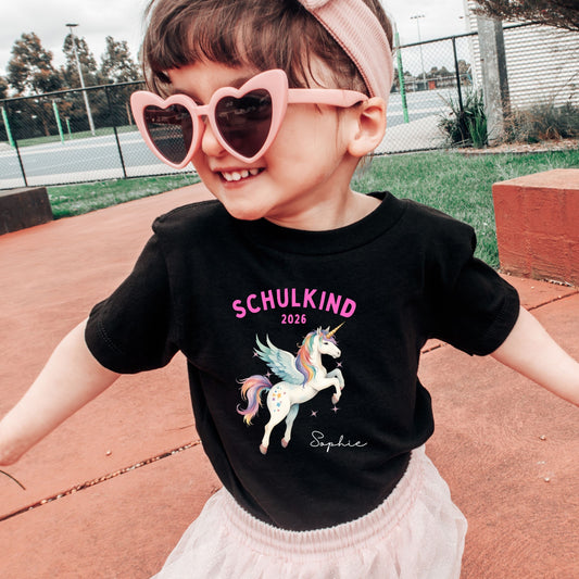 Einhorn Schulkind T-Shirt mit Name & Schuljahr - Ansicht 2