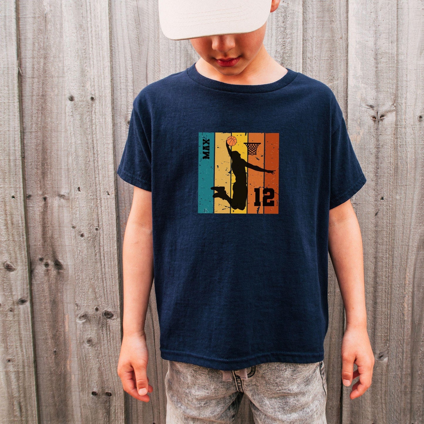 Basketball Geburtstag Shirt für Kinder - personalisiert mit Name & Zahl - auch für Erwachsene