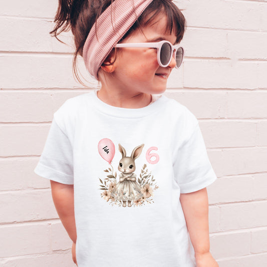 Hase Geburtstagsshirt mit Name & Zahl - Ansicht 2