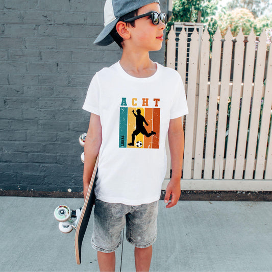 Fußball Geburtstag Shirt für Jungen – personalisiert mit Name & Zahl - Ansicht 2