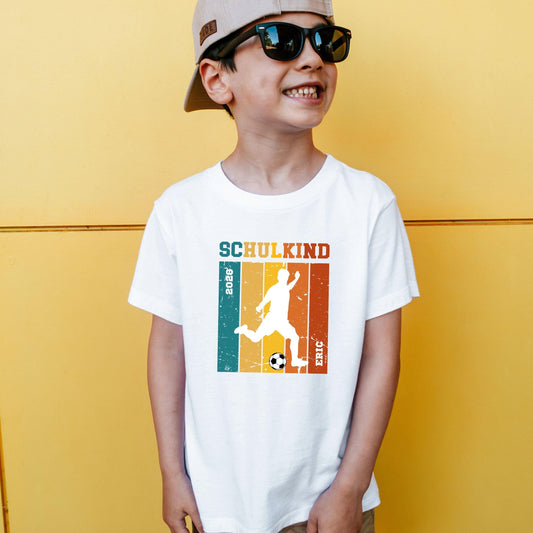 Schulkind Fußball T-Shirt personalisiert mit Name & Schuljahr – Fußball Shirt zur Einschulung - Ansicht 2
