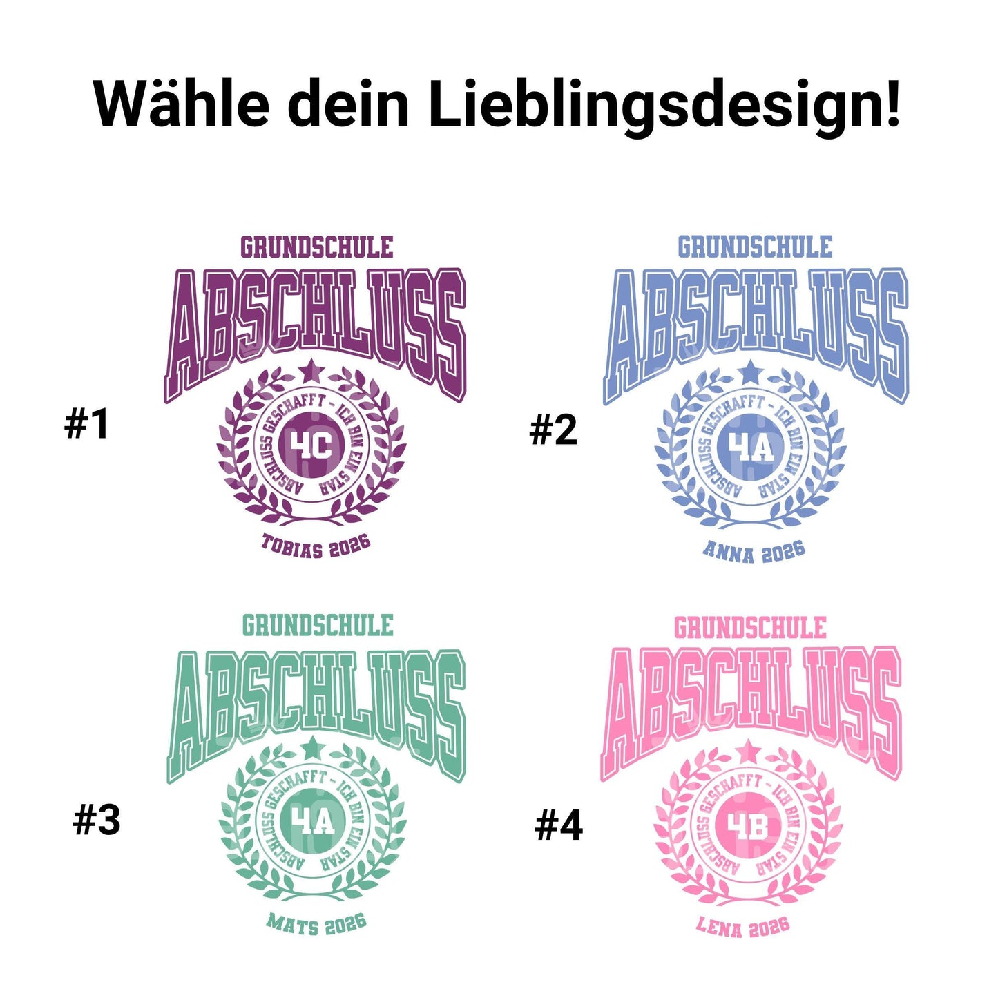Grundschule Abschluss 2026 Shirt personalisiert - T-Shirt Weiterführende Schule