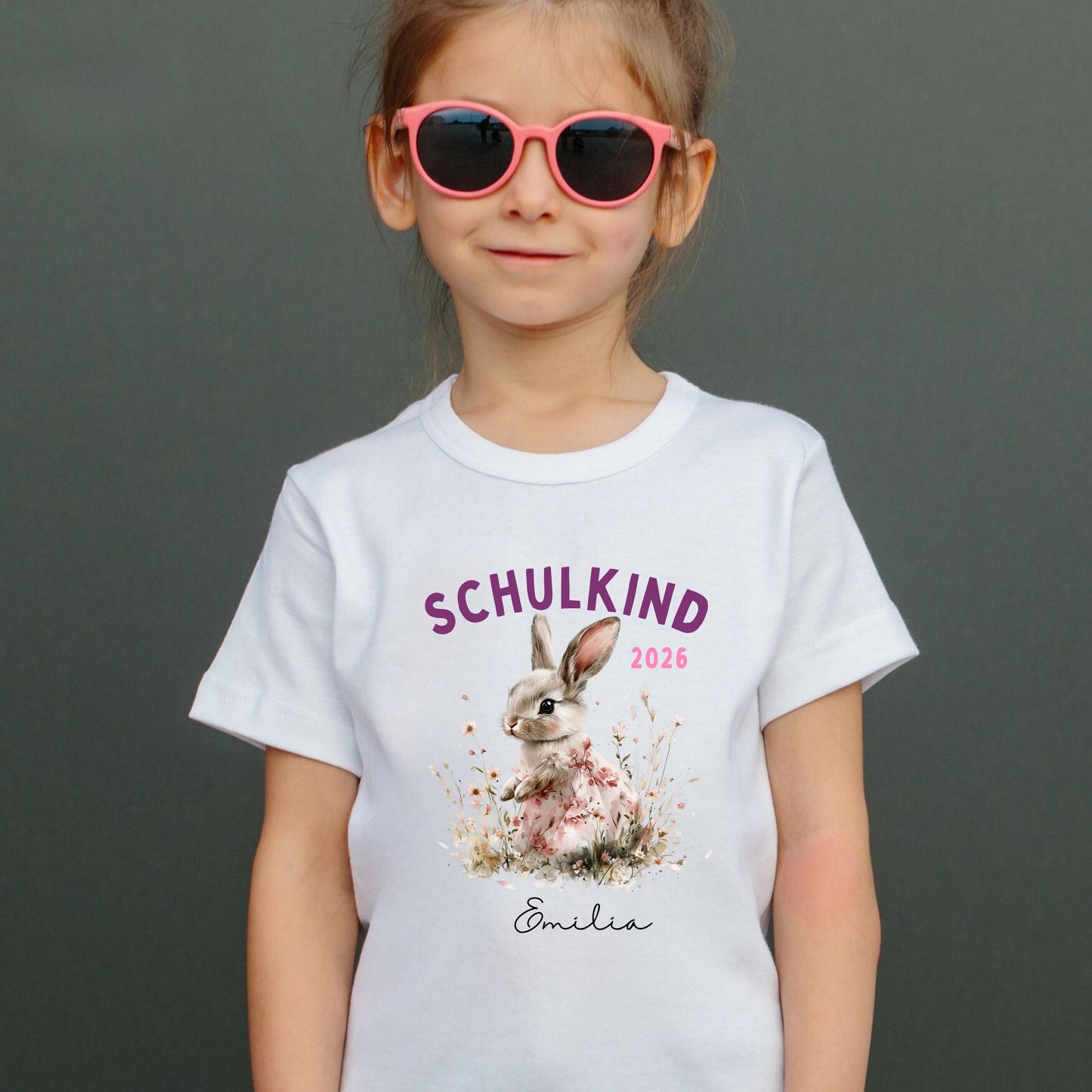 Hase Schulkind Shirt personalisiert mit Name & Schuljahr |