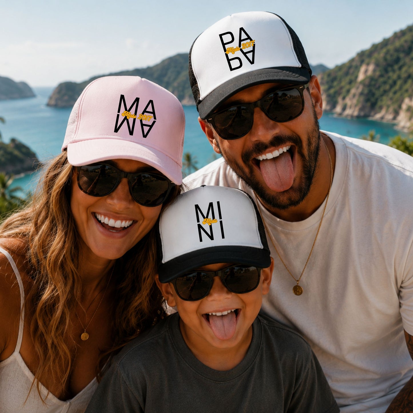 Mama Papa Mini Trucker Cap - personalisiert mit Name & Jahr