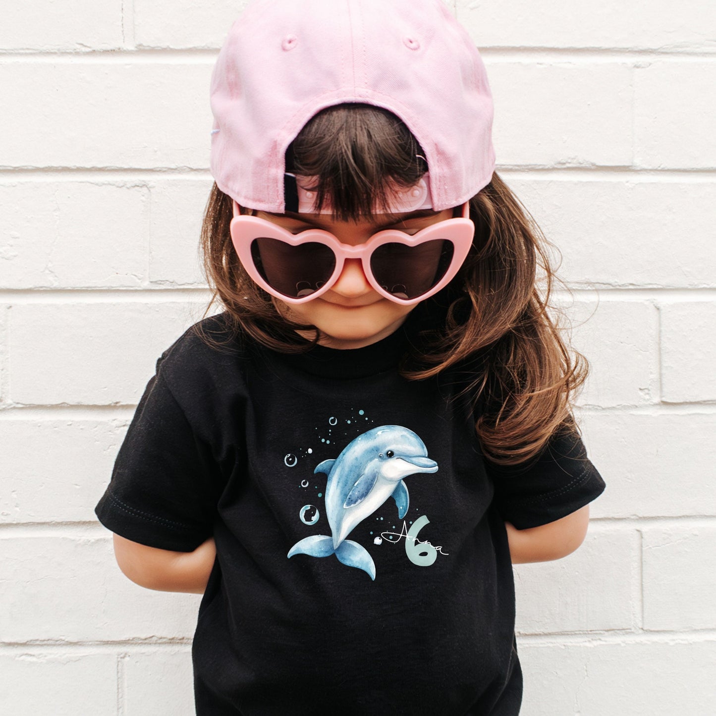 Delfin Geburtstagsshirt - Personalisiert mit Name & Zahl
