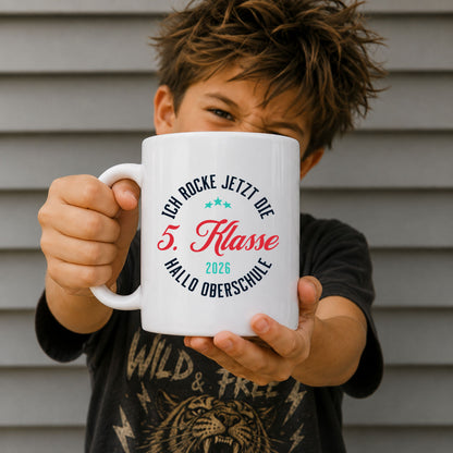 Ich rocke jetzt die 5. Klasse Tasse 2026 - Geschenk Schulwechsel - Ansicht 3