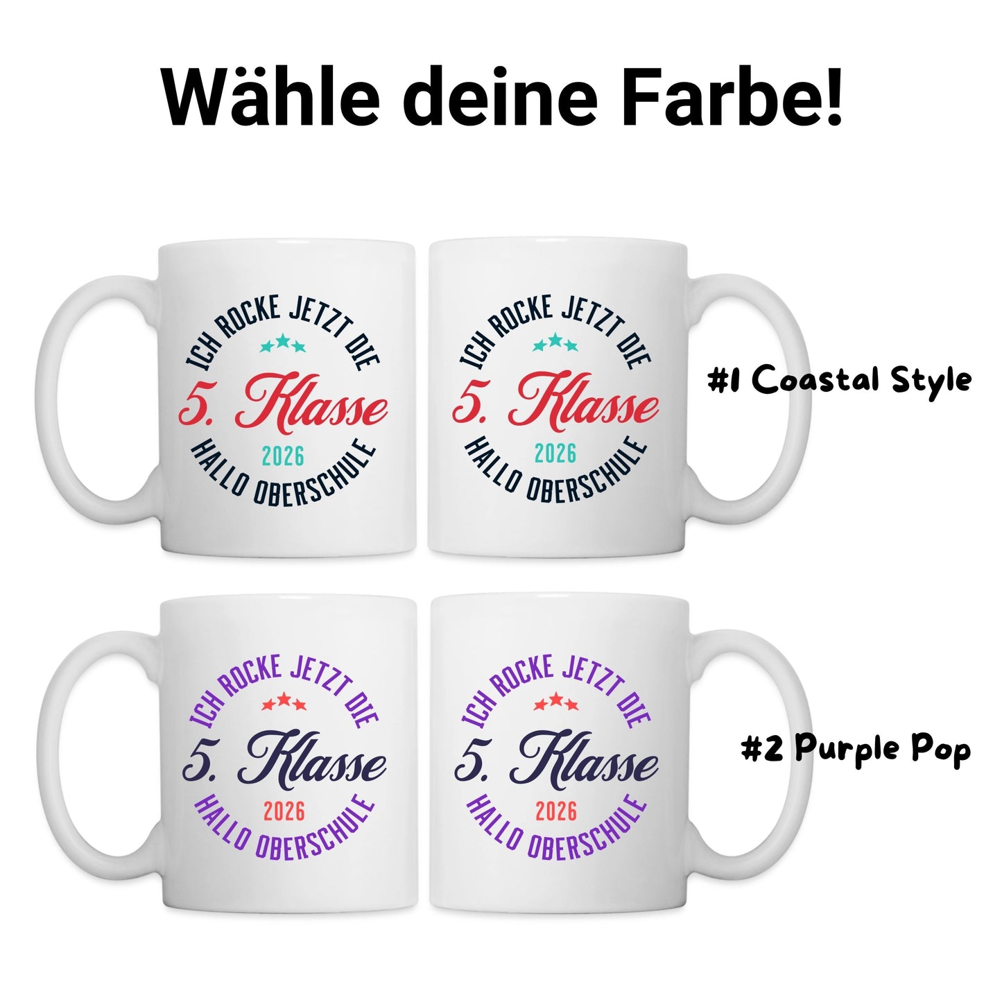 Ich rocke jetzt die 5. Klasse Tasse 2026 - Geschenk Schulwechsel
