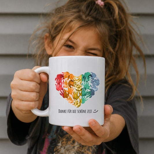 Danke für die schöne Zeit Tasse mit Herz – Abschiedsgeschenk für Erzieherin, Lehrerin oder Tagesmutter - Ansicht 2