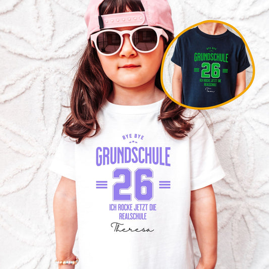 Bye Bye Grundschule - Ich rocke jetzt die Realschule T-Shirt - Ansicht 1