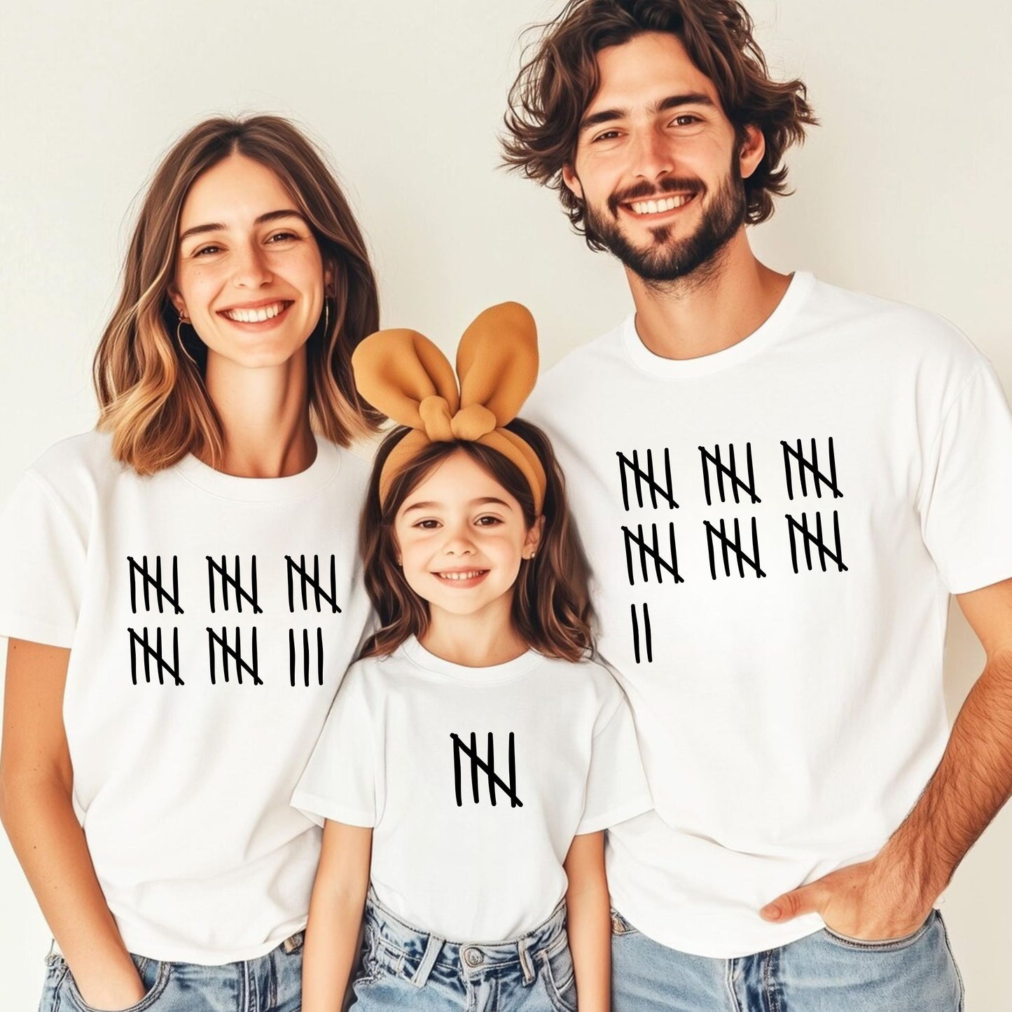 Geburtstag Shirt Strichliste – personalisiert mit Zahl - Familienshirt