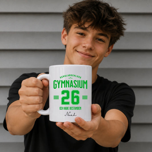 Abitur Tasse 2026 personalisiert mit Name - Schulabschluss Gymnasium - Ansicht 2