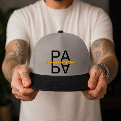 Papa Snapback Cap personalisiert mit Kindernamen – Geschenk für Papa - Ansicht 3