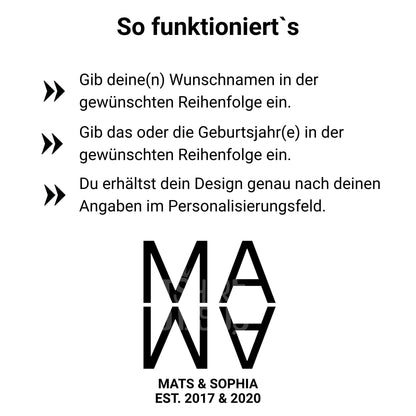 Mama Sweatjacke personalisiert mit Kindername & Geburtsjahr - Ansicht 2