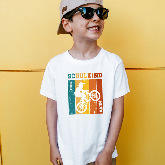 Schulkind Mountainbike T-Shirt - personalisiert mit Name & Schuljahr - MTB Shirt Einschulung - Ansicht 2
