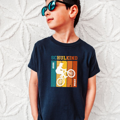 Schulkind Mountainbike T-Shirt - personalisiert mit Name & Schuljahr - MTB Shirt Einschulung - Ansicht 3