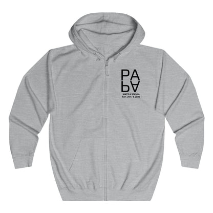 Papa Sweatjacke mit Reißverschluss - Personalisiert mit Kindername & Geburtsjahr