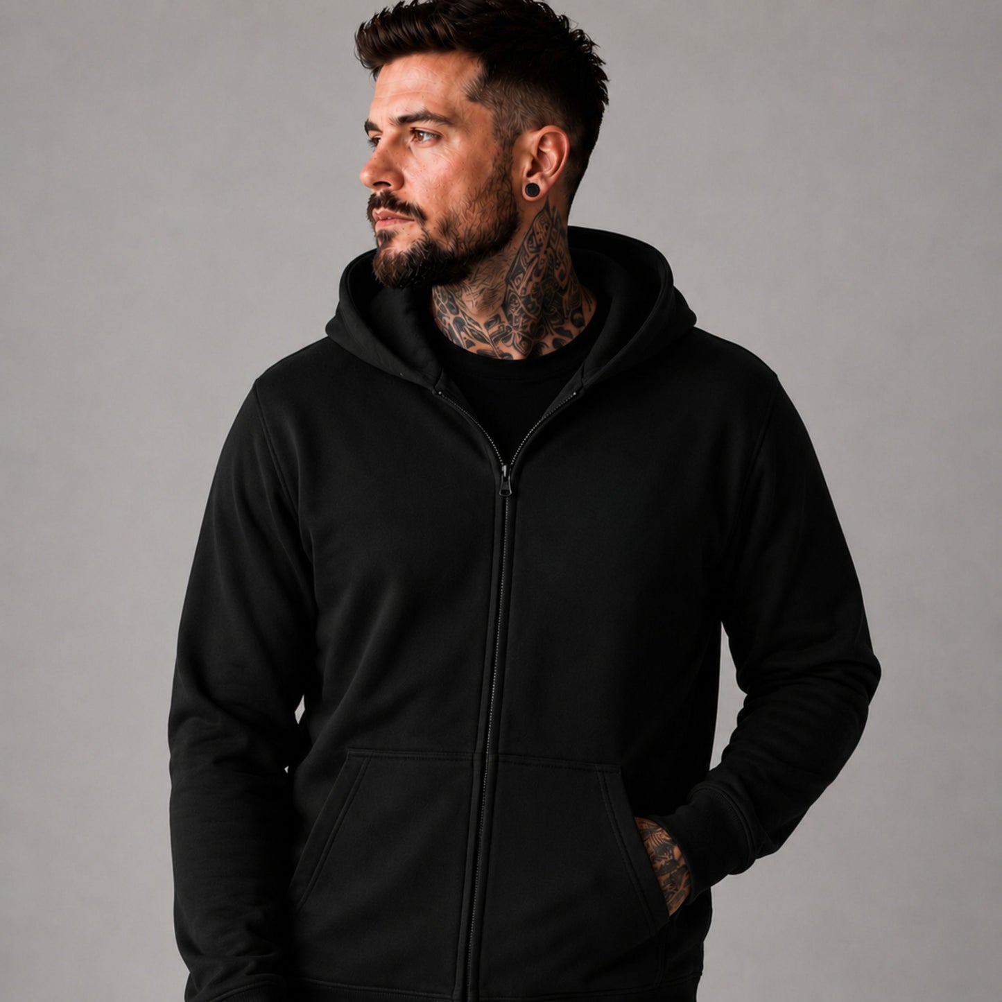 Papa Sweatjacke personalisiert mit Kindernamen – Full Zip Hoodie für Papa