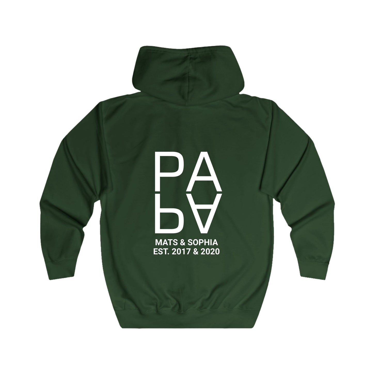Papa Sweatjacke personalisiert mit Kindernamen – Full Zip Hoodie für Papa