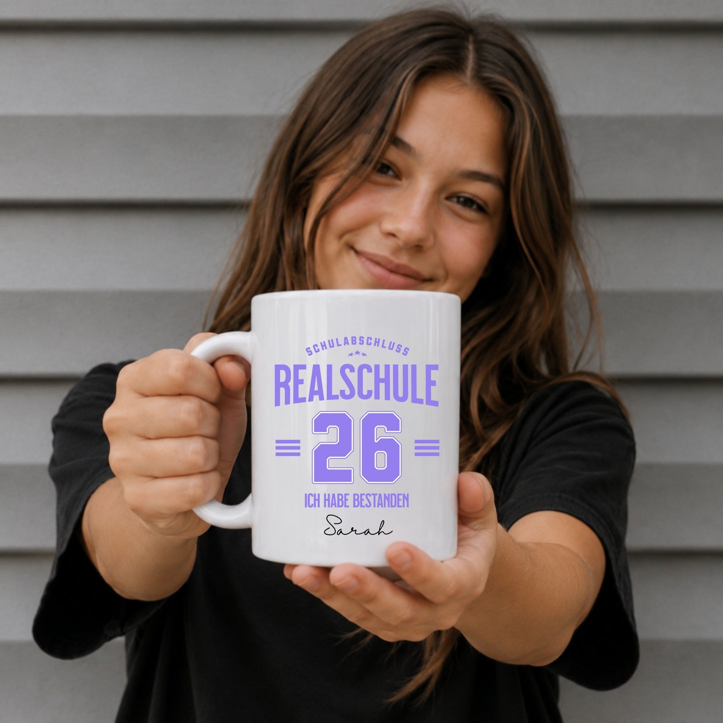 Realschulabschluss Tasse 2026 personalisiert mit Name - Geschenk Mittlere Reife