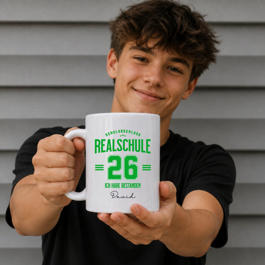 Realschulabschluss Tasse 2026 personalisiert mit Name - Geschenk Mittlere Reife - Ansicht 2