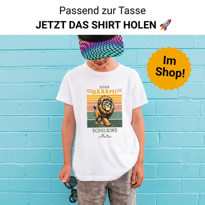 BÄÄÄM 1. Klasse Schulkind Tasse 2026 - Personalisiert mit Name & Schuljahr - Ansicht 4