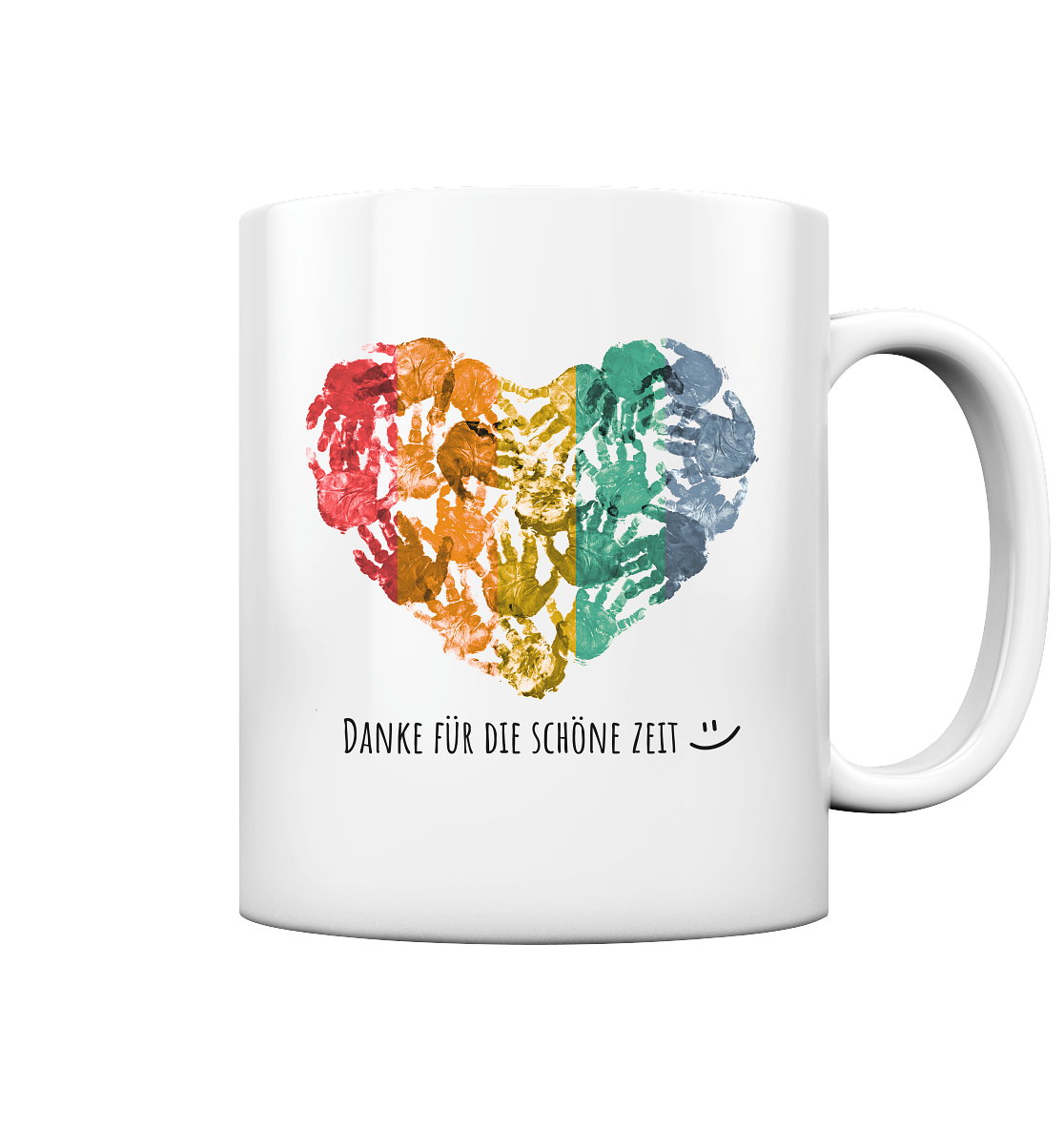 Danke für die schöne Zeit Tasse mit Herz – Abschiedsgeschenk für Erzieherin, Lehrerin oder Tagesmutter