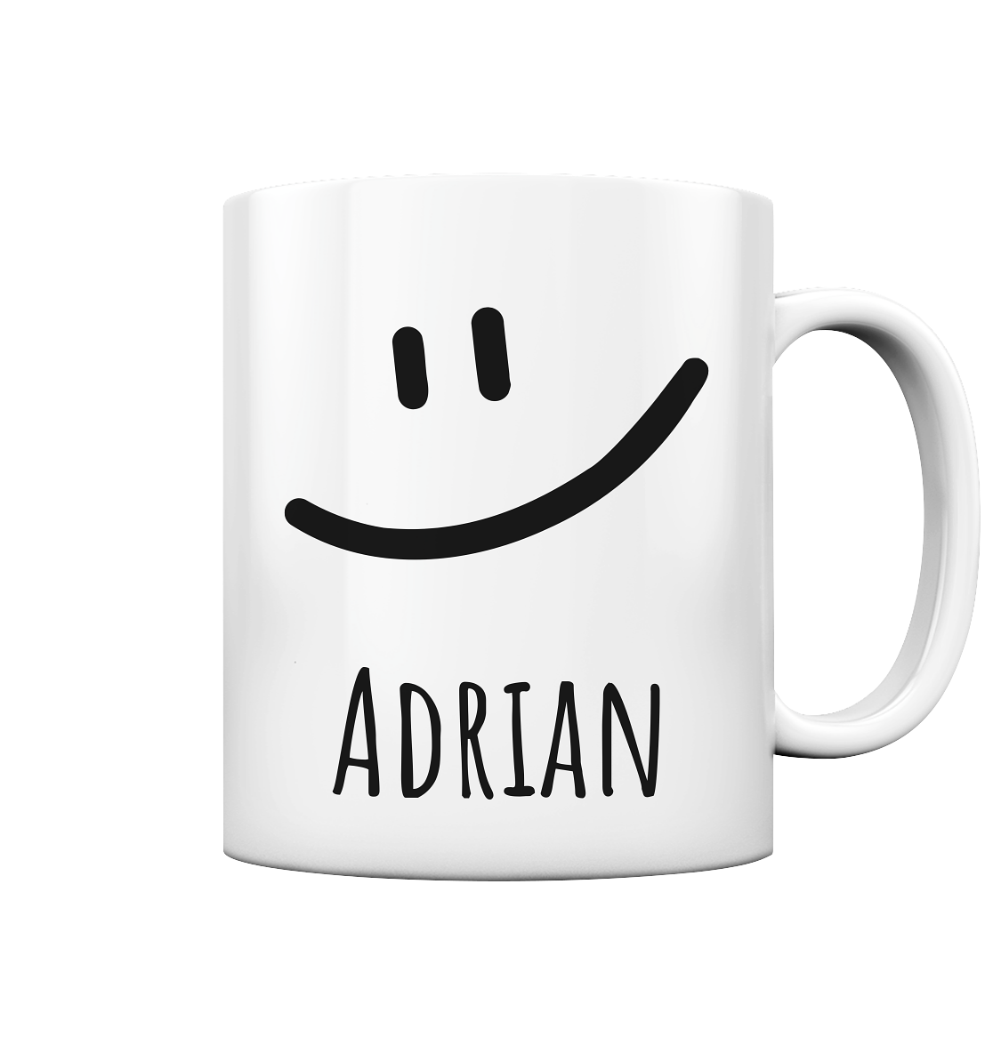 Personalisierte Tasse mit Namen – Lustige Namenstasse mit Lächeln – Individuelles Geschenk für Kinder & Erwachsene