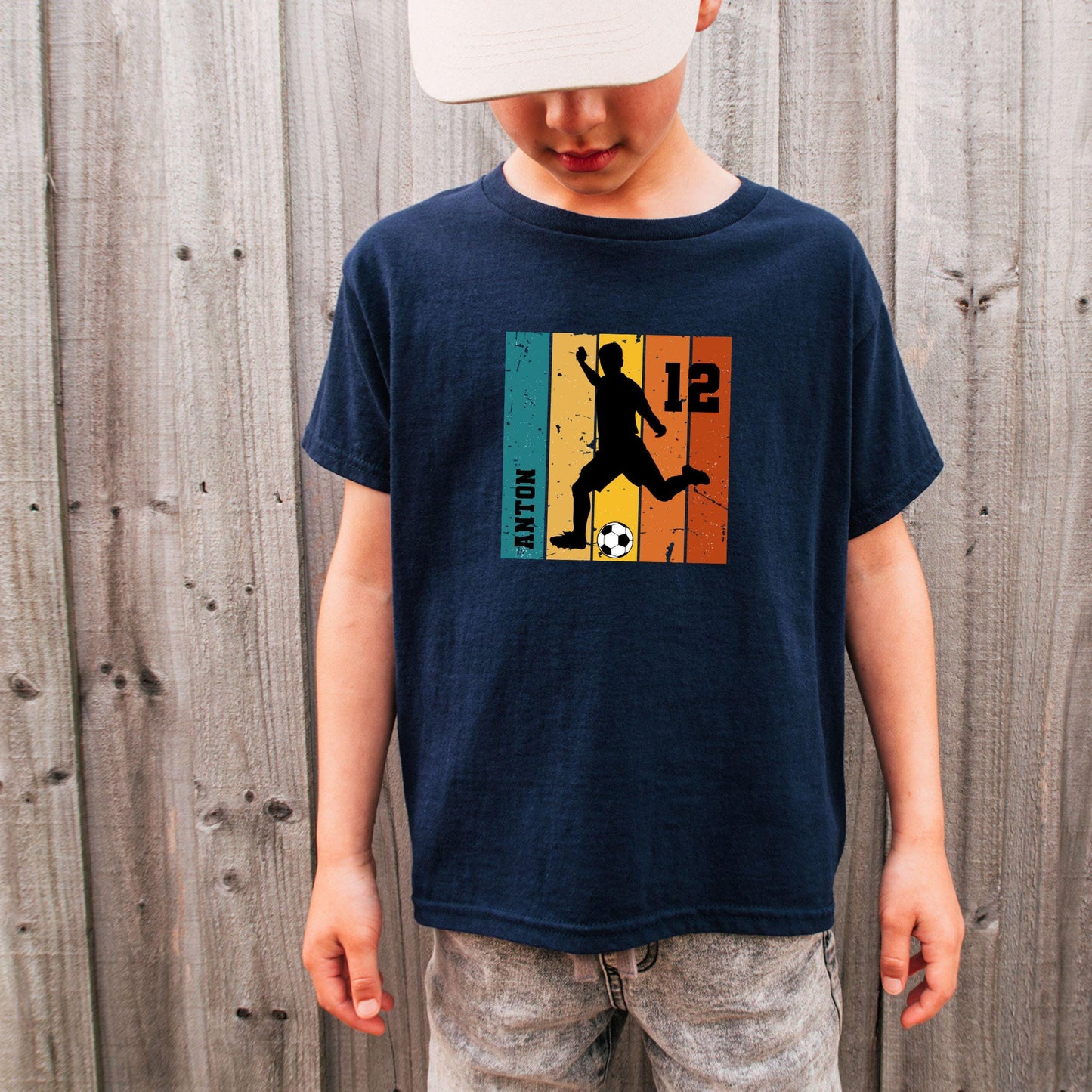 Fußball Geburtstag Shirt Kinder – personalisiert mit Name & Zahl - auch für Erwachsene