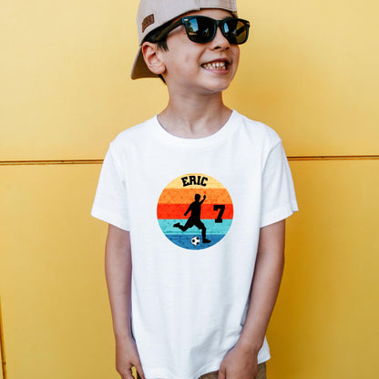 Fußball Geburtstag Shirt Kinder – personalisiert mit Name & Zahl - Ansicht 3