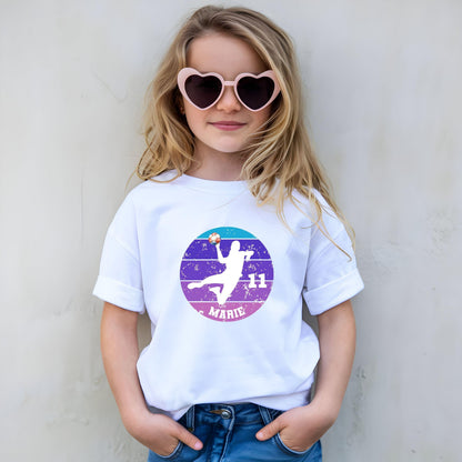 Handball Geburtstag Shirt Mädchen - personalisiert mit Name & Zahl - Ansicht 2