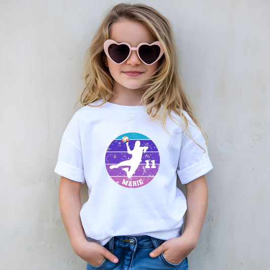 Handball Geburtstag Shirt Mädchen - personalisiert mit Name & Zahl - Ansicht 2