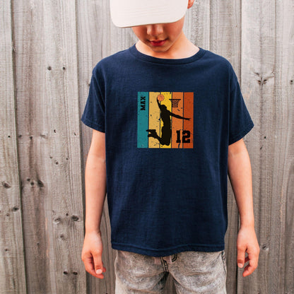 Basketball Geburtstag Shirt für Kinder - personalisiert mit Name & Zahl - auch für Erwachsene - Ansicht 3