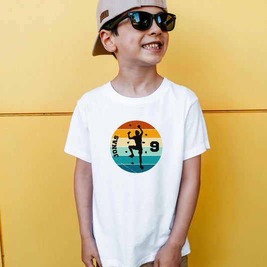 Bouldern Shirt für Jungen - personalisiert mit Name & Zahl - Boulder Geburtstagsshirt - Ansicht 2