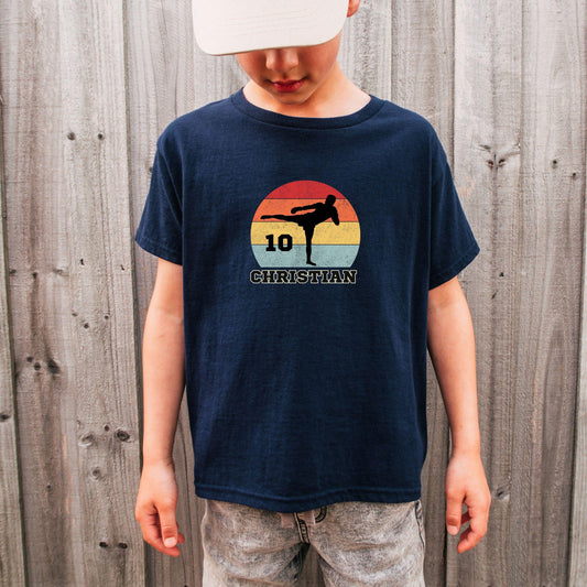 Karate Judo Shirt für Kinder - personalisiert mit Name & Zahl - Ansicht 2