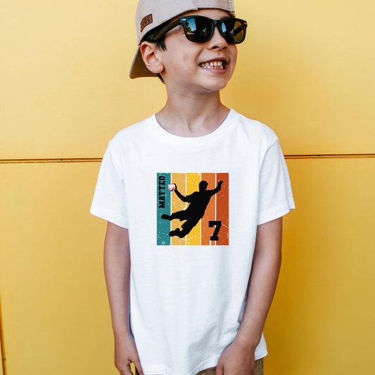 Handball Shirt für Jungen - personalisiert mit Name & Zahl - Handballer Geschenk Kinder & Erwachsene - Ansicht 2