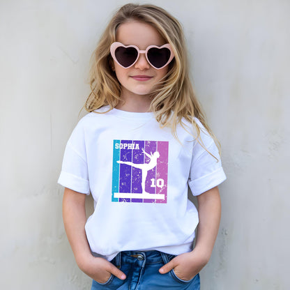Kinder Turnen Geburtstagsshirt - personalisiert mit Name & Zahl - Ansicht 3
