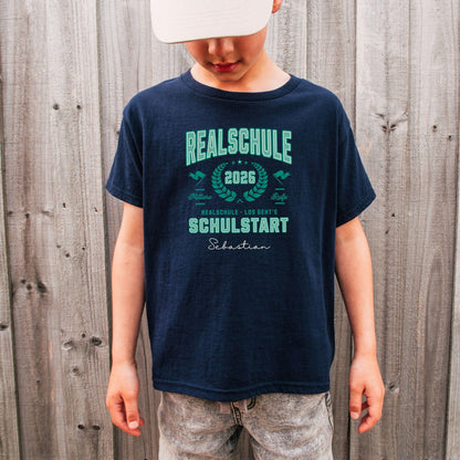 Realschule Schulstart 2026 personalisiert mit Name & Schuljahr - T-Shirt Weiterführende Schule - Ansicht 3