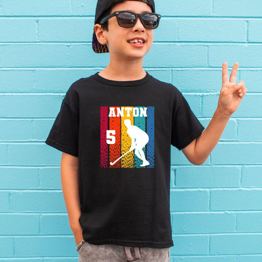 Feld Hockey Shirt für Kinder - personalisiert mit Name & Zahl - Ansicht 2