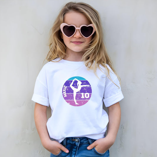 Sportgymnastik Mädchen Shirt - personalisiert mit Name & Zahl - Ansicht 2