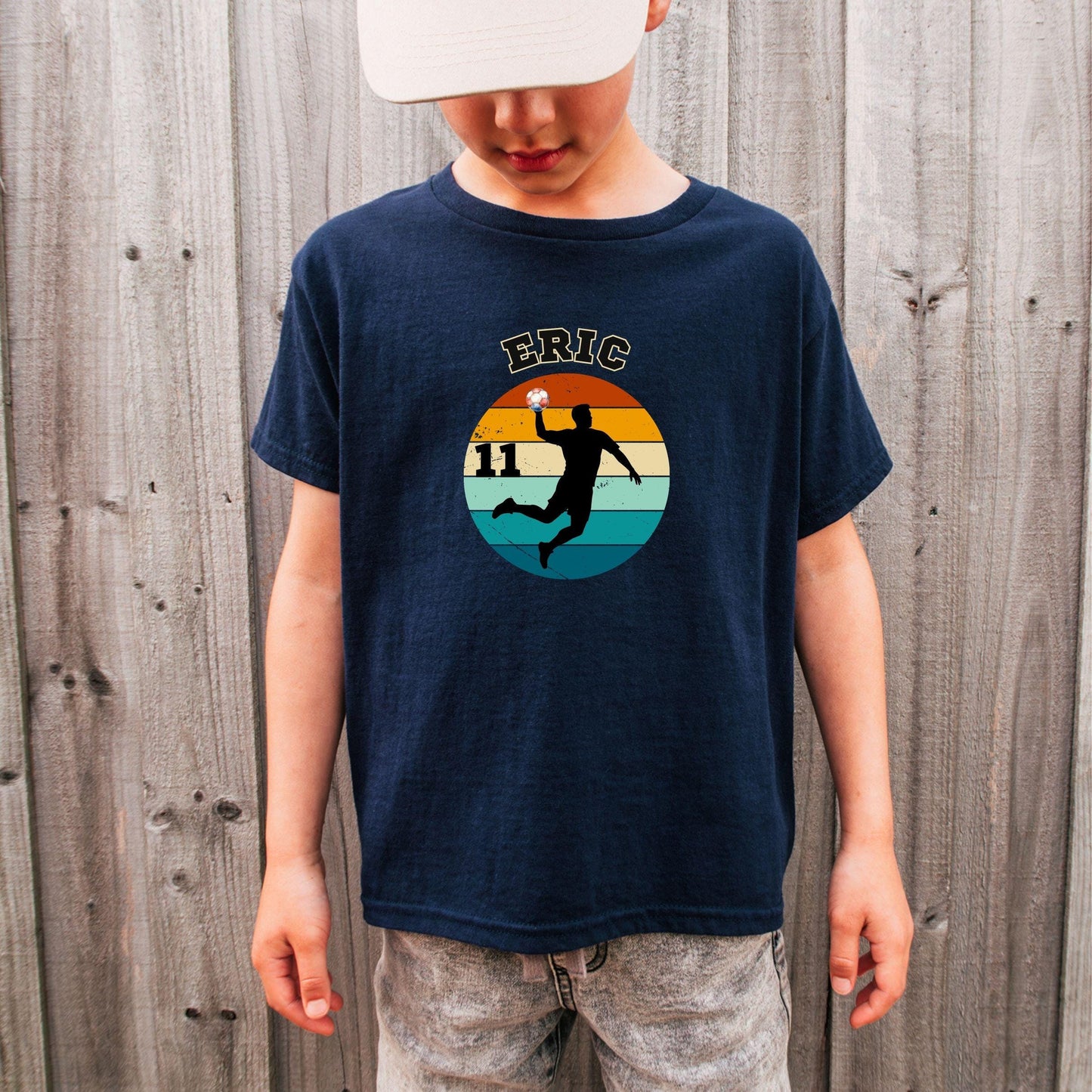 Handball Trikot Shirt für Kinder - personalisiert mit Name & Zahl - Handball Geburtstagsshirt - auch für Erwachsene
