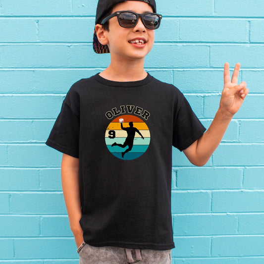 Handball Trikot Shirt für Kinder - personalisiert mit Name & Zahl - Handball Geburtstagsshirt - auch für Erwachsene