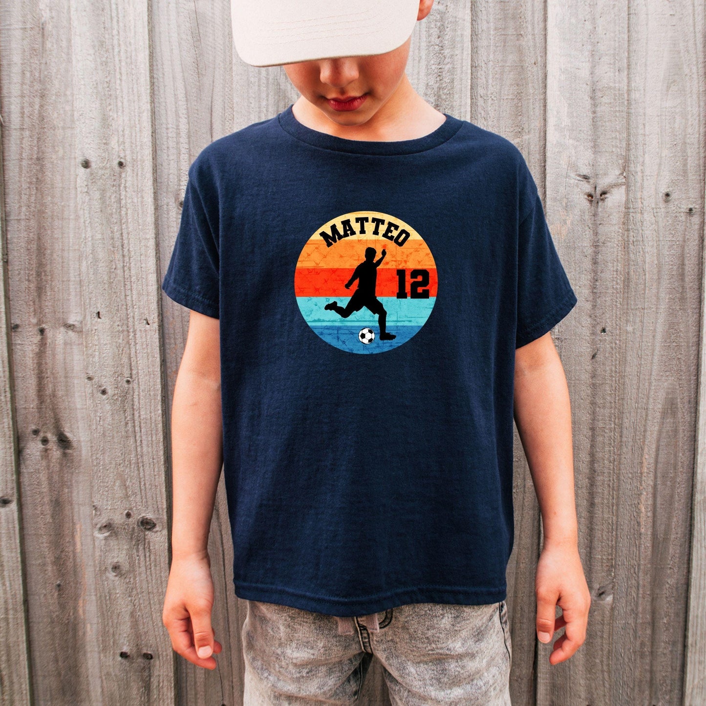 Fußball Geburtstag Shirt Kinder – personalisiert mit Name & Zahl - auch für Erwachsene