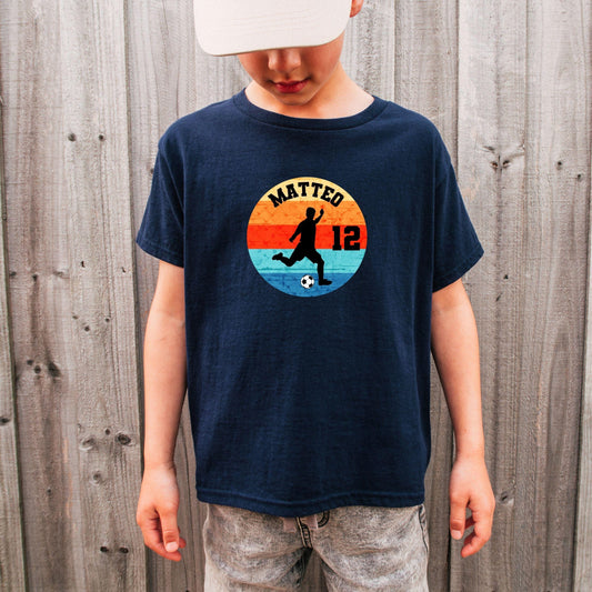 Fußball Geburtstag Shirt Kinder – personalisiert mit Name & Zahl - auch für Erwachsene