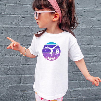 Turnen Mädchen Turnen Shirt - personalisiert mit Name & Zahl - Ansicht 3