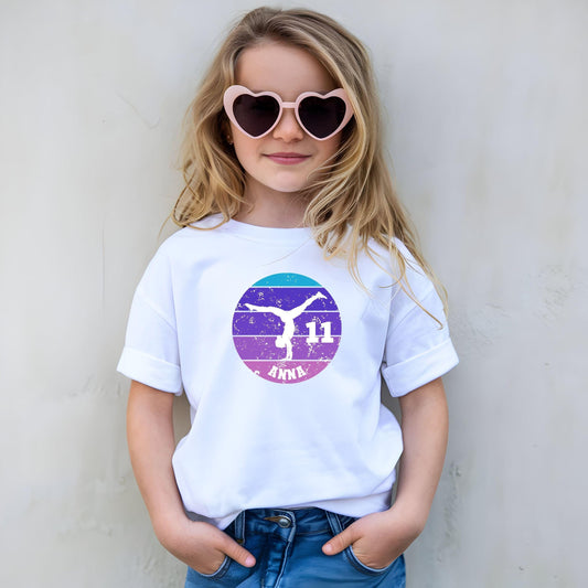 Turnen Mädchen Turnen Shirt - personalisiert mit Name & Zahl - Ansicht 2