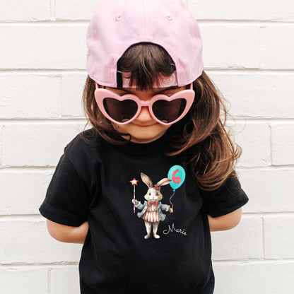 Zirkus Hase Geburtstagsshirt für Kinder - Personalisiert mit Name & Zahl - Ansicht 1