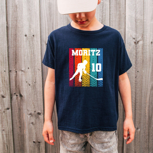 Eishockey Shirt für Kinder - personalisiert mit Name & Zahl - auch für Erwachsene